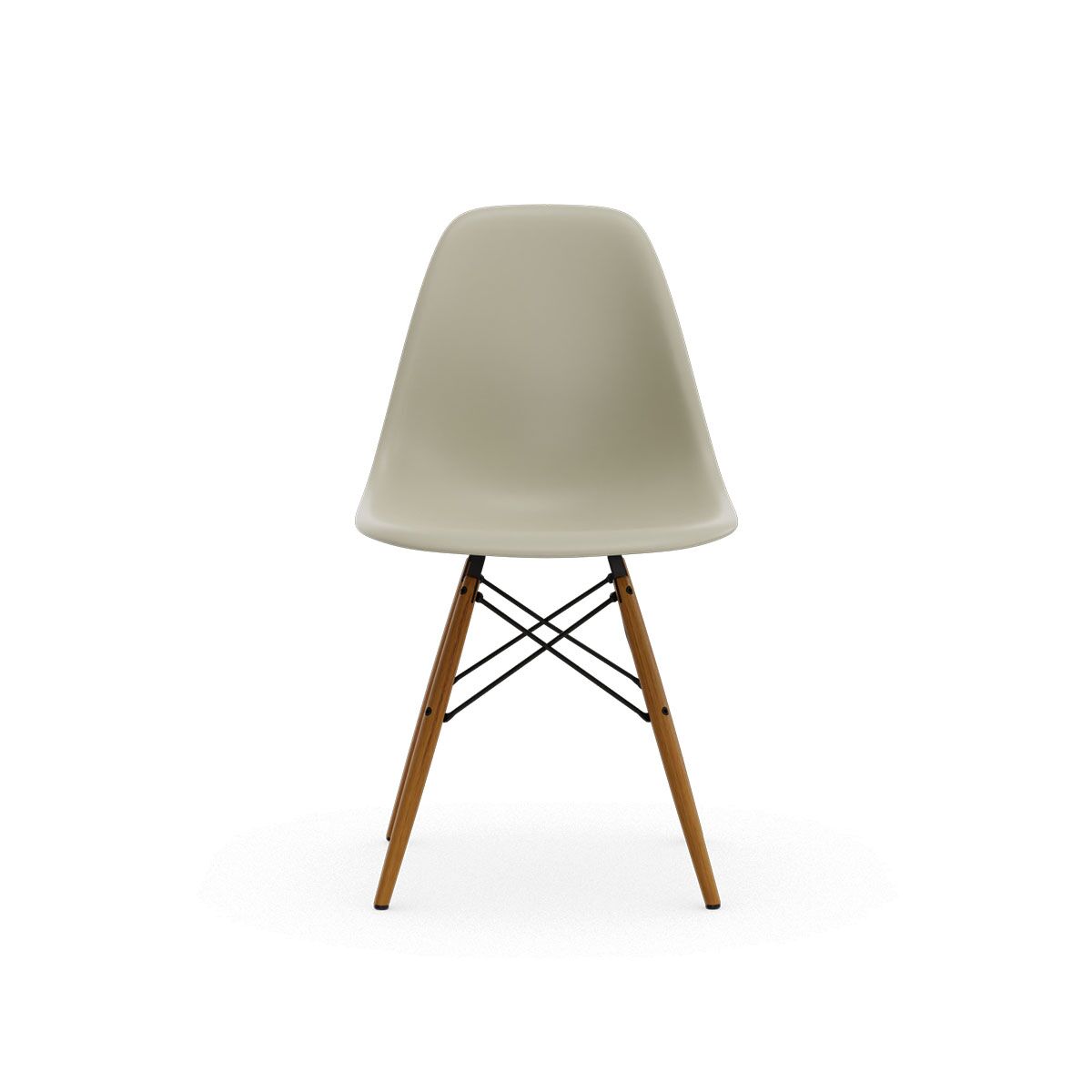 vitra-chair-honey-pebble-front Eames Plastic Side Chair RE DSW