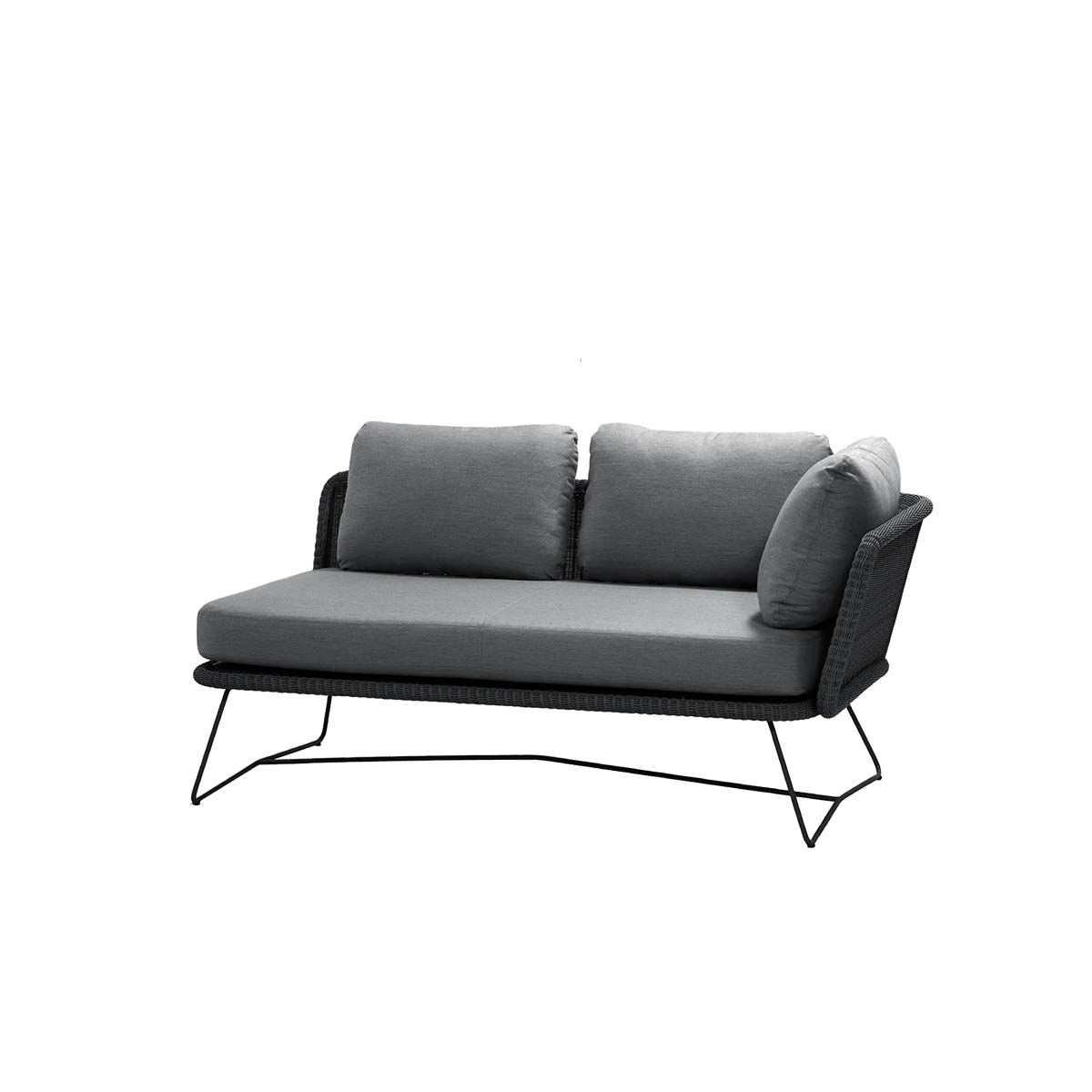 cane-line-horizon-2-pers-soffa-vanster-black Horizon 2-pers soffa vänster modul