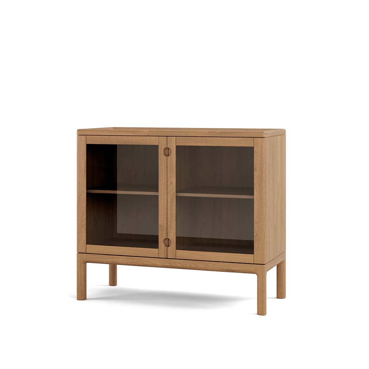 prio-skap-lag-ek-glasdorr-natolja Prio Skåp Låg Ek