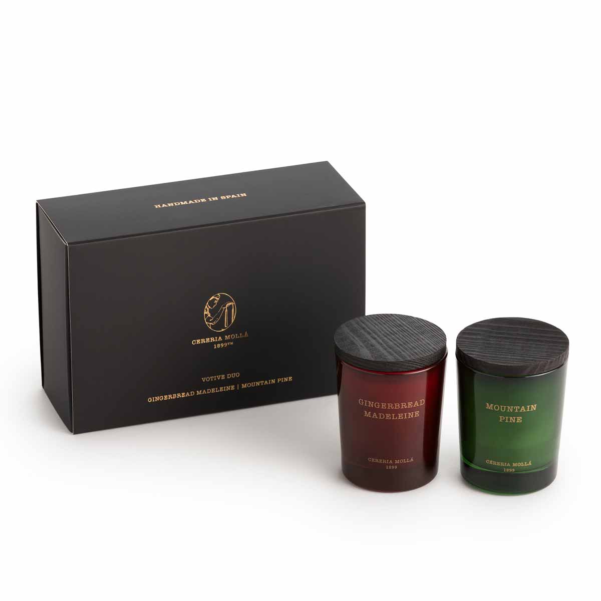 cereria-christmas-doftljus-2-pack Gingerbread Madeleine & Mountain Pine Set 70gr