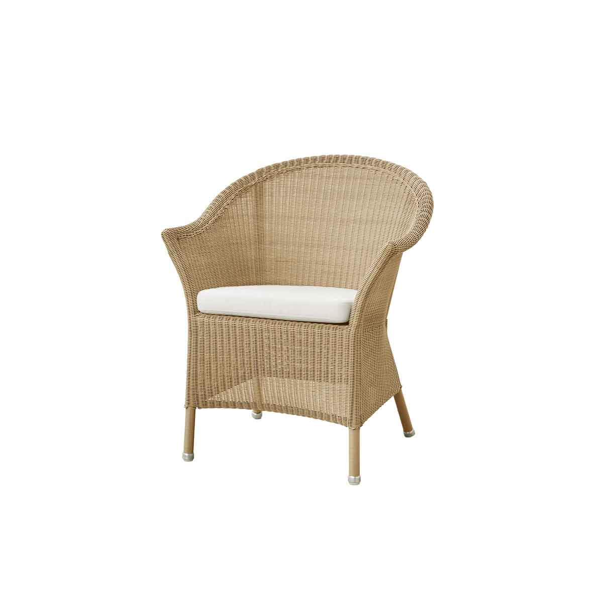 cane-line-lansing-tradgardsstol-natural-dyna-natte-white Lansing trädgårdsstol