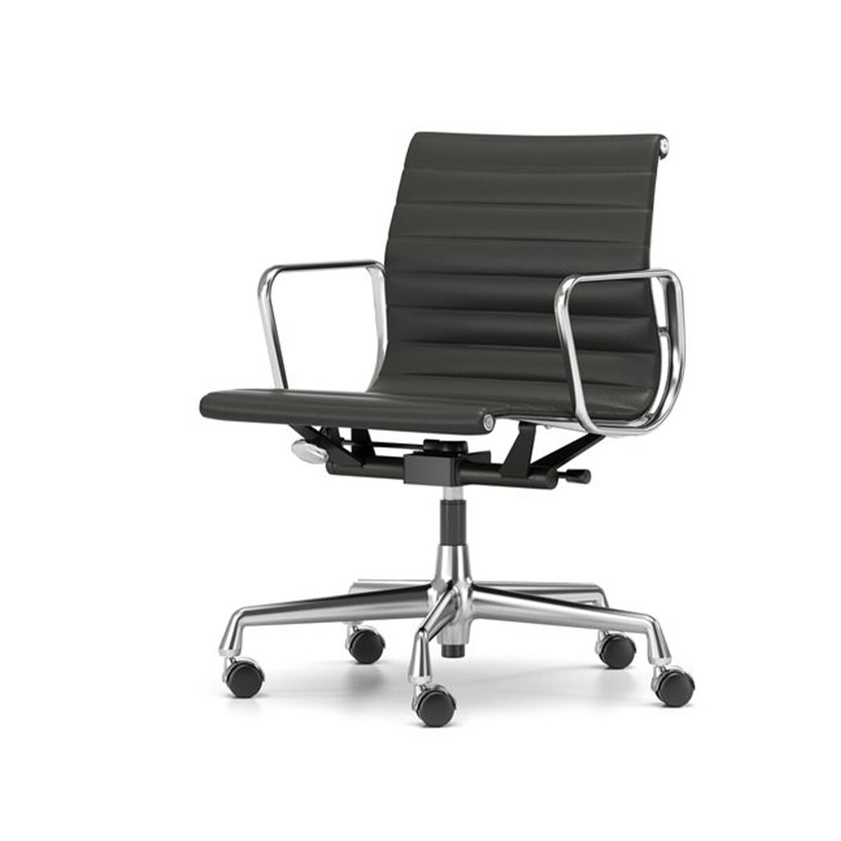 vitra-ea118-kontorsstol-leather-premiumf-nero-polalu-1 EA 118 Kontorsstol
