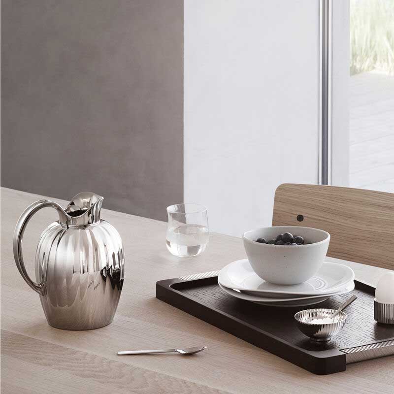 OnModel 10018215 10018205 BERNADOTTE TRAY WOOD AND STAINLESS STEEL